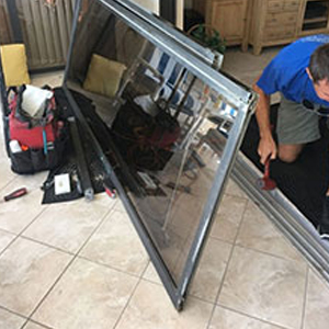 sliding glass door frame repair Hunters Creek